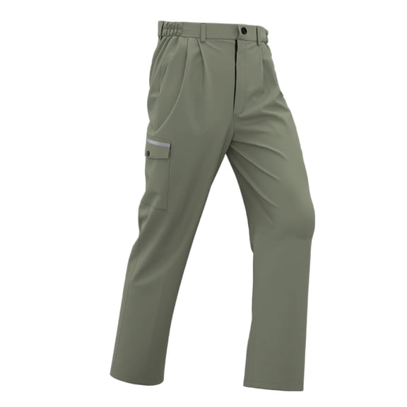 Wrtxtat Men's Work Pants Straight Leg Durable Ripstop Plus Size Mechanic Trousers Warehouse Use Cargo Pants with Pockets Dark Green L