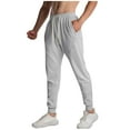 thumbnail image 1 of Wrtxtat Men's Yoga Pants Running Workout Lightweight Chino Joggers Sweatpants with Pockets Drawstrings Tapered Loungewear Trousers Gray XXL, 1 of 8