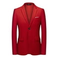 thumbnail image 1 of Wrtxtat Mens Suit Jackets Casual Two Button Slim Fit Blazers Suit Separates Coat Sport Coats with Pockets for Wedding Prom Party Red XXXL, 1 of 7