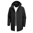 thumbnail image 1 of Wrtxtat Puffer Jacket for Men Heavyweight Warm Long Parka Coats Winter Outdoor Snow Jacket with Pockets Full Zip Drawstrings Hooded Outerwear Black XL, 1 of 9