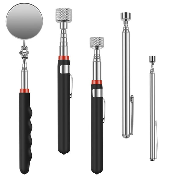 Wrvxzio 4Pcs Magnetic Pickup Tool Telescoping Grabber Tools Retractable Handle 1.5/ 3/ 10/ 15LB Pull Force for Bolt Screws 
