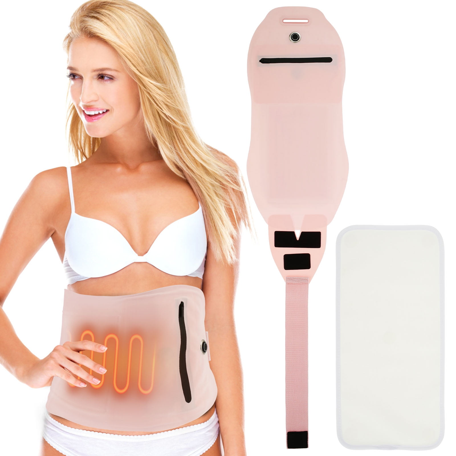 Wrvxzio Electric Castor Oil Heating Pack Waist with 3 Heating