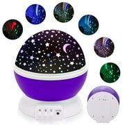 Wrvxzio Romantic Starry Star Sky LED Night Light, Blue Purple Pink
