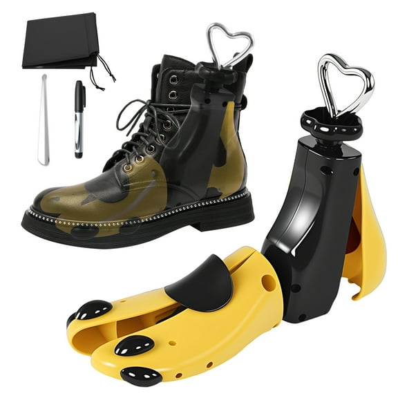 Wrvxzio Shoe Stretcher with Stainless Steel Targeted Pain Relief and Comfort General 4 Way Shoe Widener for Daily Use ( Yellow )