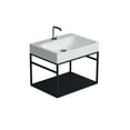 thumbnail image 1 of Ws Bath Collections 3531+9248.31 Cento 23-5/8" Rectangular Brass And Ceramic Console, 1 of 1