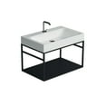 thumbnail image 1 of Ws Bath Collections Cento 3532+9249.31 Cento 27-5/8" Rectangular Brass And Ceramic Console, 1 of 1