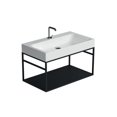 thumbnail image 1 of Ws Bath Collections 3533+9250.31 Cento 31-1/2" Rectangular Brass And Ceramic Console, 1 of 1