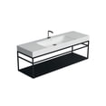 thumbnail image 1 of Ws Bath Collections Cento 3535+9253.31 Cento 55-1/8" Rectangular Brass And Ceramic Console, 1 of 1