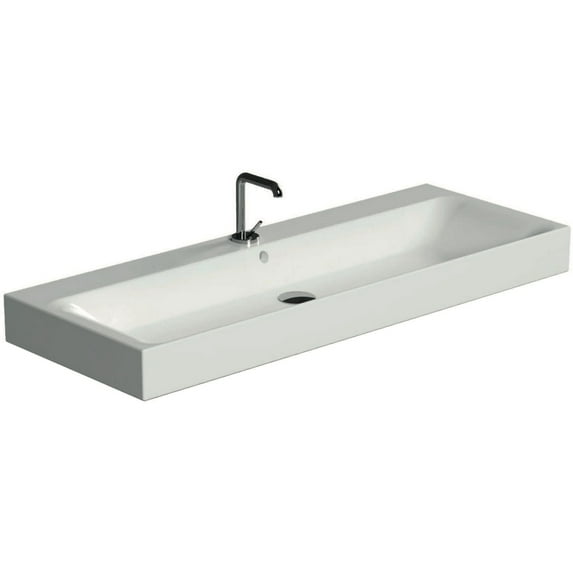 Ws Bath Collections 3583.01 Cento 39-3/8" Rectangular Ceramic Vessel / Wall Mounted
