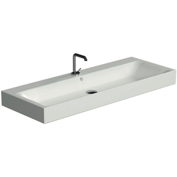 Ws Bath Collections 3583.01 Cento 39-3/8" Rectangular Ceramic Vessel / Wall Mounted