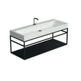thumbnail image 1 of Ws Bath Collections Cento 3583+9251.31 Cento 39-3/8" Rectangular Brass And Ceramic Console, 1 of 1