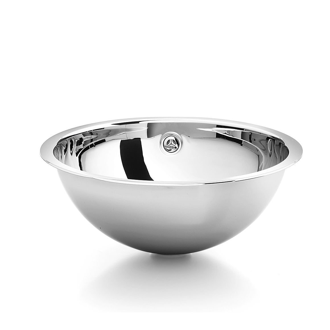 Elegant Undermount 17'' Stainless Steel Circular Bathroom Vessel