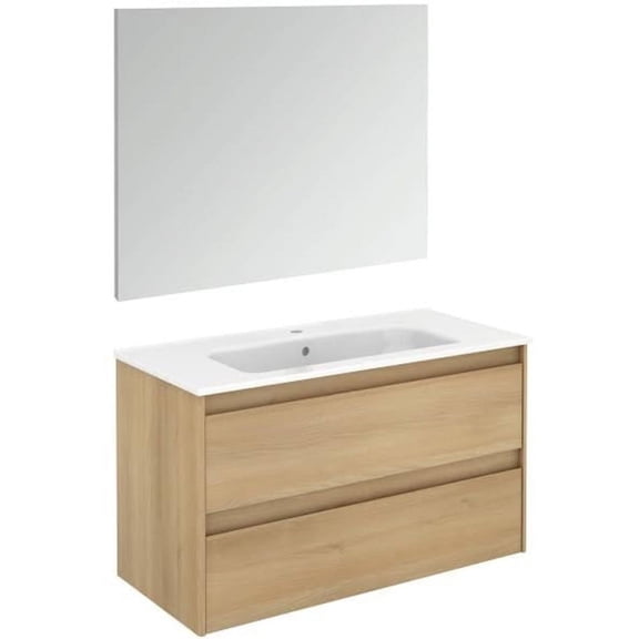 Ws Bath Collections Ambra 100 Pack 1 Ambra 40" Wall Mounted Single Basin Vanity Set - Wood