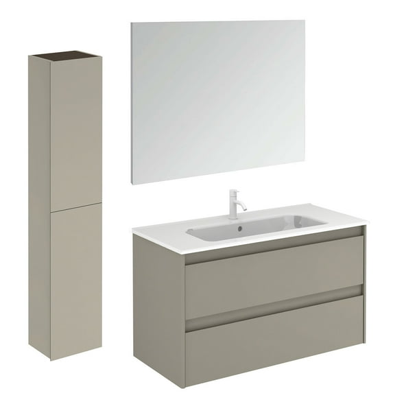 Ws Bath Collections Ambra 100 Pack 2 Ambra 40" Wall Mounted Single Basin Vanity Set -