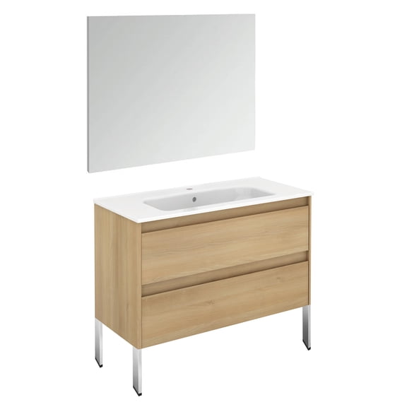 Ws Bath Collections Ambra 100F Pack 1 NO Ambra 40" Free Standing Single Basin Vanity Set -