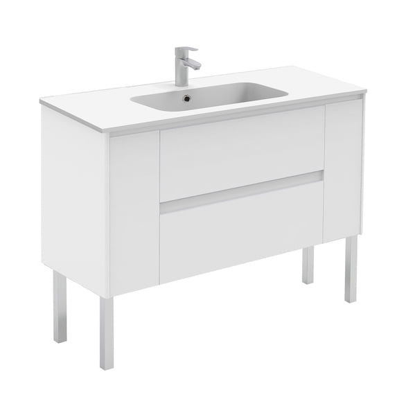 Ws Bath Collections Ambra 120F WM Ambra 48" Free Standing Single Basin Vanity Set - White