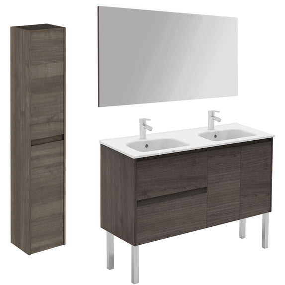 Ws Bath Collections Ambra 120F DBL Pack 2 SA Ambra 48" Free Standing Double Basin Vanity