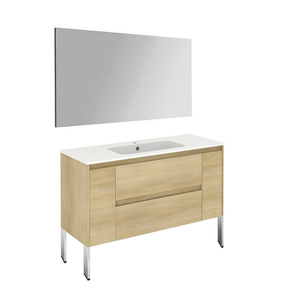 Ws Bath Collections Ambra 120F Pack 1 Ambra 48" Free Standing Single Basin Vanity Set -