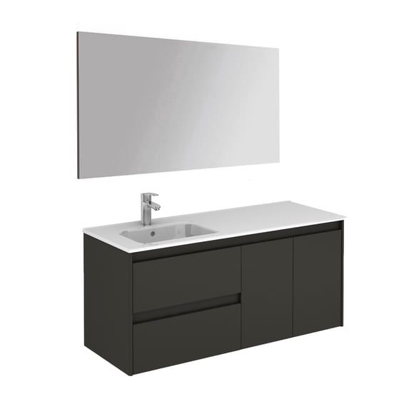 Ws Bath Collections Ambra 120L Pack 1 AN Ambra 48" Wall Mounted Single Basin Vanity Set -