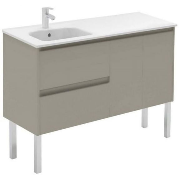 Ws Bath Collections Ambra 120LF SM Ambra 48" Free Standing Single Basin Vanity Set - Matte