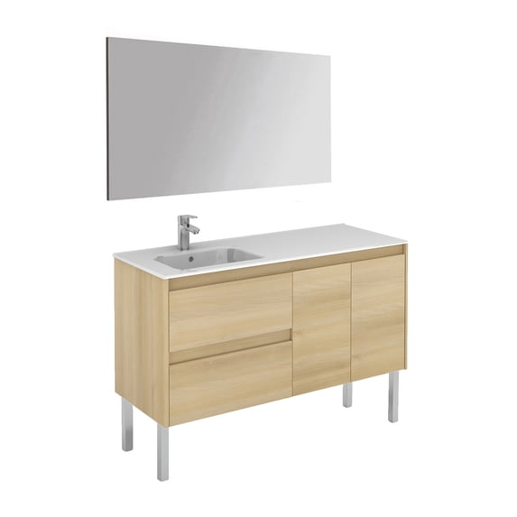 Ws Bath Collections Ambra 120LF Pack 1 NO Ambra 48" Free Standing Single Basin Vanity Set