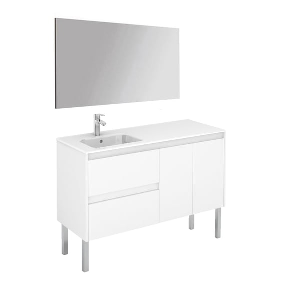 Ws Bath Collections Ambra 120LF Pack 1 WG Ambra 48" Free Standing Single Basin Vanity Set