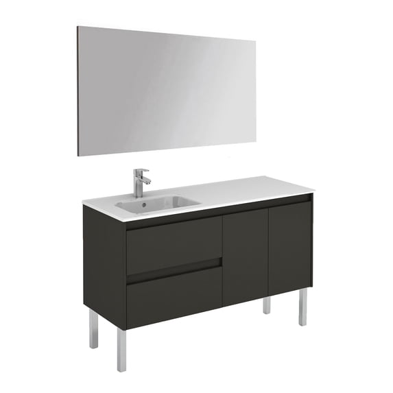 Ws Bath Collections Ambra 120LF Pack 1 AN Ambra 48" Free Standing Single Basin Vanity Set