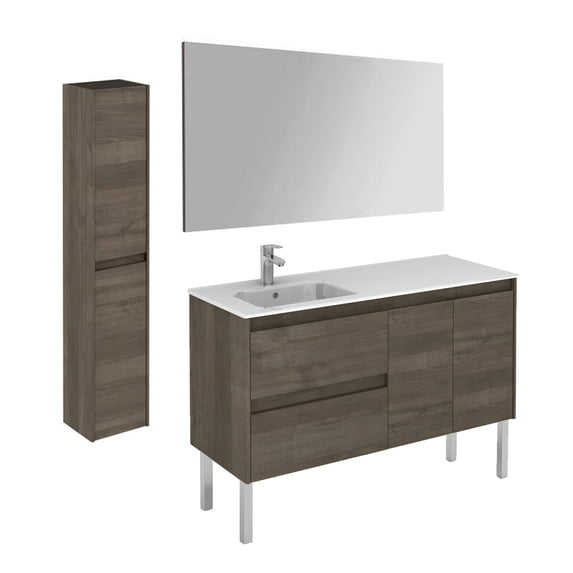 Ws Bath Collections Ambra 120LF Pack 2 SA Ambra 48" Free Standing Single Basin Vanity Set