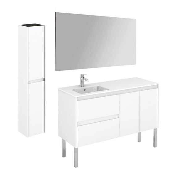 Ws Bath Collections Ambra 120LF Pack 2 WG Ambra 48" Free Standing Single Basin Vanity Set