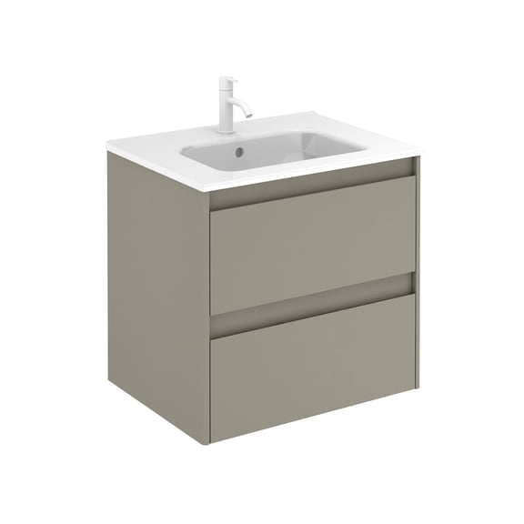 Ws Bath Collections Ambra 60 Ambra 24" Wall Mounted Single Basin Vanity Set - Matte Sand