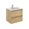 thumbnail image 1 of Ws Bath Collections Ambra 60 Ambra 24" Wall Mounted Single Basin Vanity Set - Wood, 1 of 4