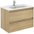 thumbnail image 1 of Ws Bath Collections Ambra 80 Ambra 32" Wall Mounted Single Basin Vanity Set - Wood, 1 of 4
