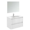 thumbnail image 1 of Ws Bath Collections Ambra 80 Pack 1 Ambra 32" Wall Mounted Single Basin Vanity Set - White, 1 of 1