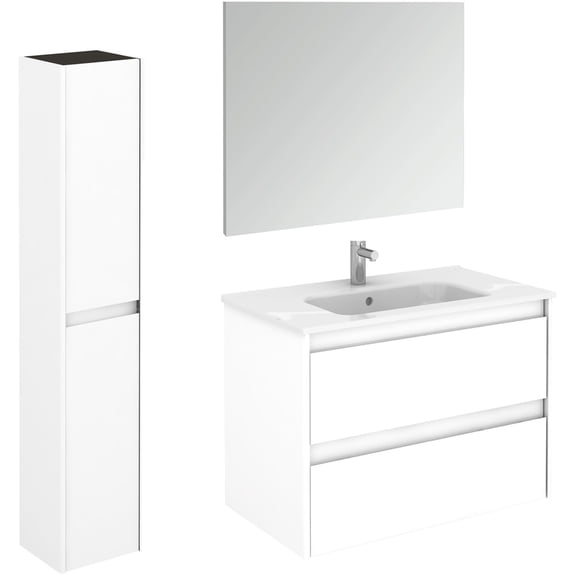 Ws Bath Collections Ambra 80 Pack 2 WG Ambra 32" Wall Mounted Single Basin Vanity Set -