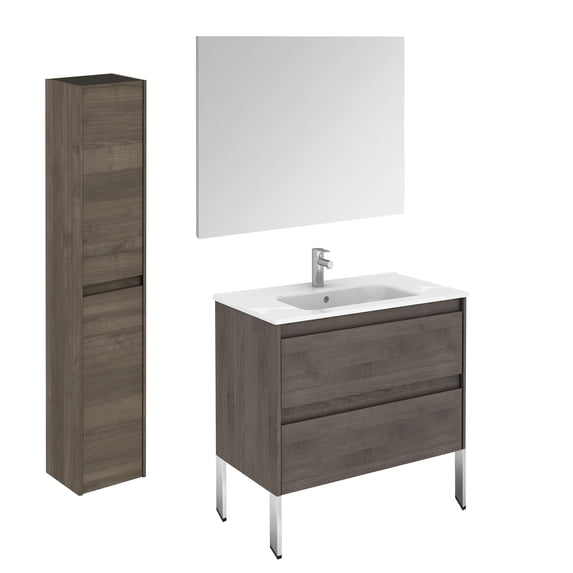 Ws Bath Collections Ambra 80F Pack 2 SA Ambra 32" Free Standing Single Basin Vanity Set -