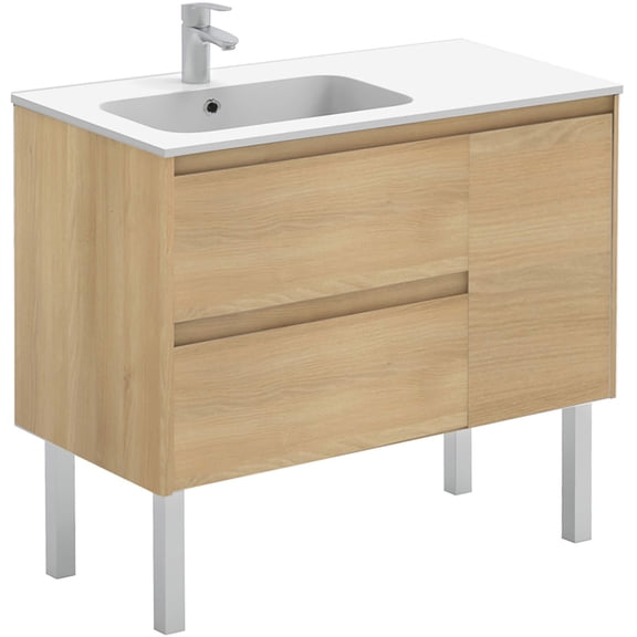 Ws Bath Collections Ambra 90F NO Ambra 36" Free Standing Single Basin Vanity Set - Wood