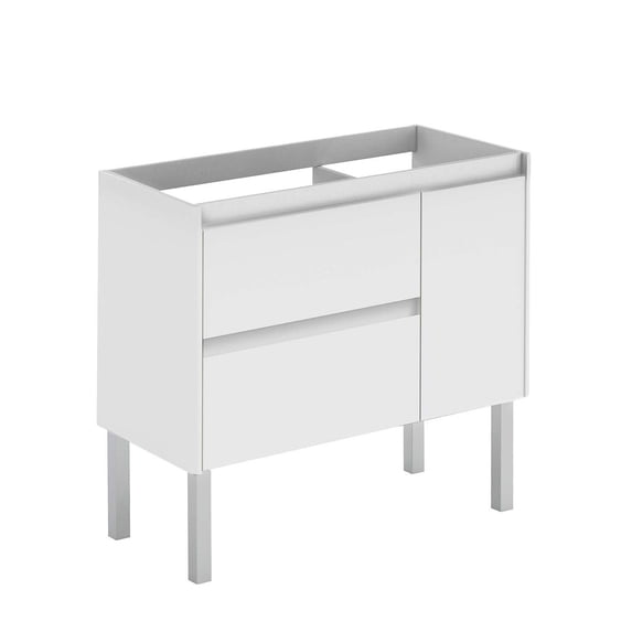 Ws Bath Collections Ambra 90F WM Base Ambra 35" Single Free Standing Vanity Cabinet Only -
