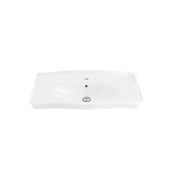 Ws Bath Collections Antique AN 100.01 Antique 39-3/8" Rectangular Ceramic Wall Mounted