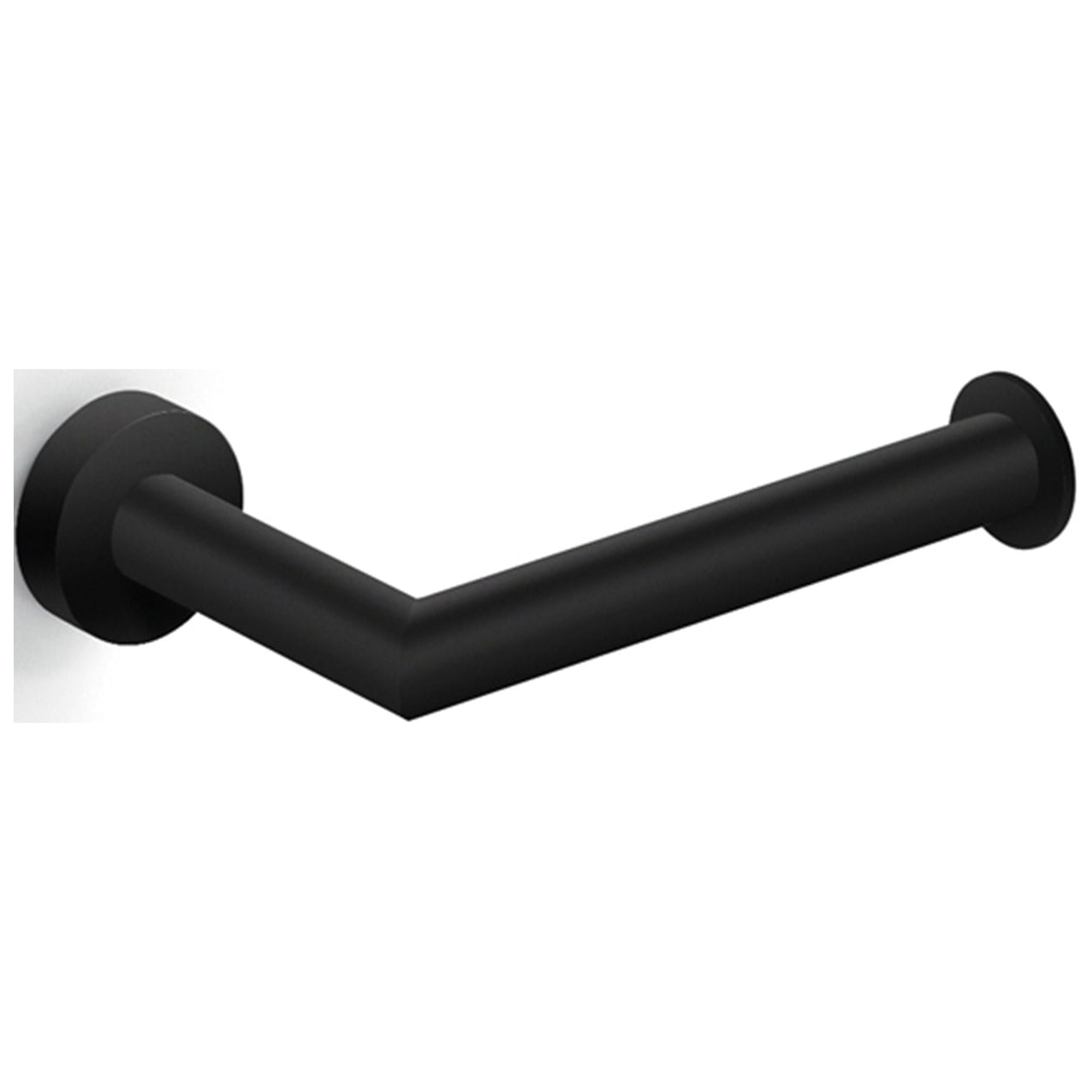 Matte Black Polished Chrome Wall Mounted Toilet Paper Holder