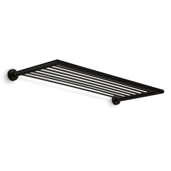 Ws Bath Collections Baketo 5216.22 Baketo 23-5/8" Solid Brass Towel Rack - Black