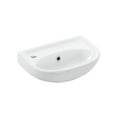 thumbnail image 1 of Basic 4000.01R Wall Mount Bathroom Sink in Ceramic White with One Faucet Hole, 1 of 1