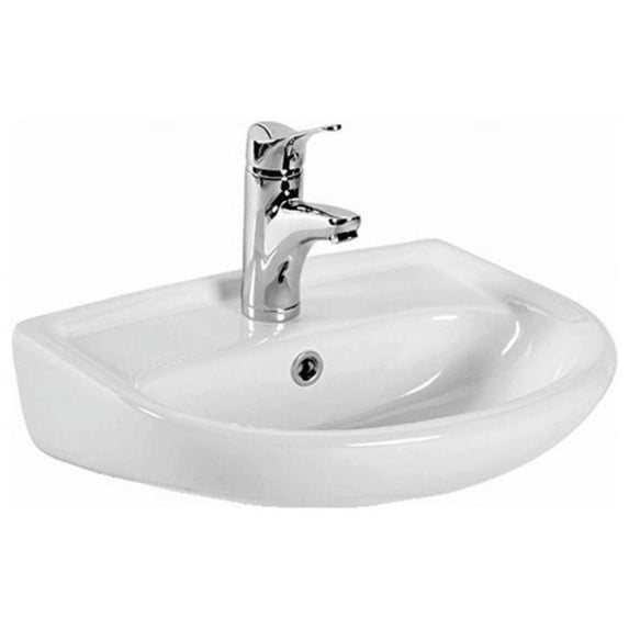 Ws Bath Collections Basic 4010 Basic 18-1/10" Wall Mounted Bathroom Sink - White