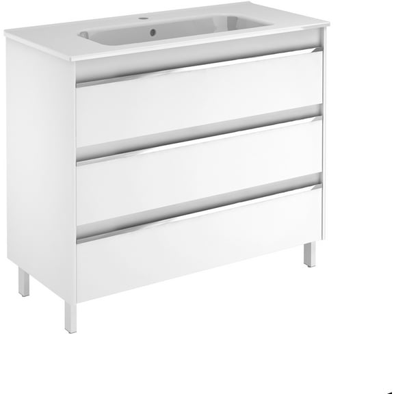 Ws Bath Collections Belle 100 Belle 40" Free Standing Single Vanity Set - White