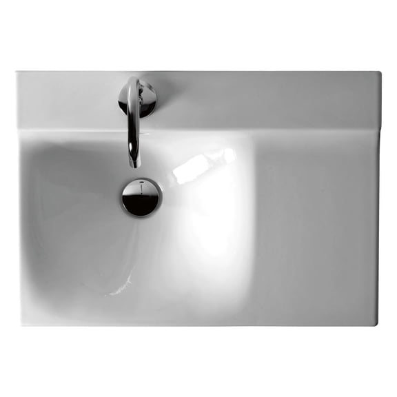 Ws Bath Collections Buddy 3402 Buddy 23-11/16" Ceramic Wall Mounted Bathroom Sink - White