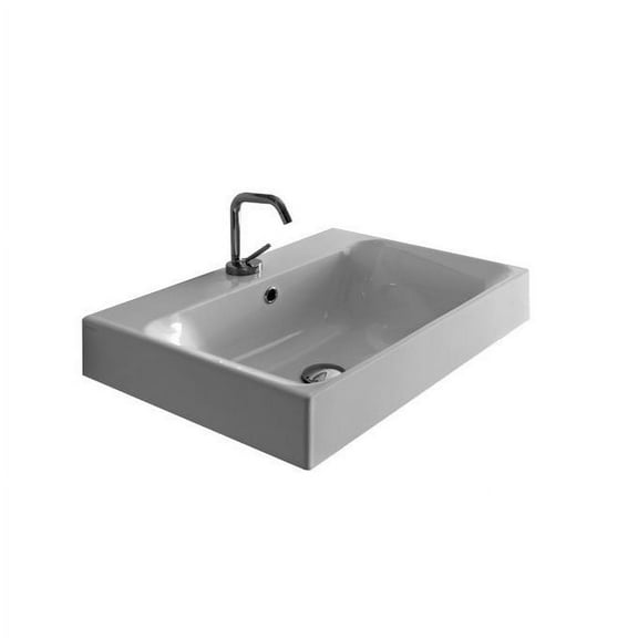 Ws Bath Collections Cento 3532 Cento 27-5/8" Ceramic Wall Mounted / Vessel Bathroom Sink -