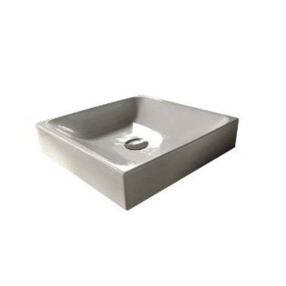 Ws Bath Collections Cento 3544 Cento 17-11/16" Ceramic Vessel Bathroom Sink - White