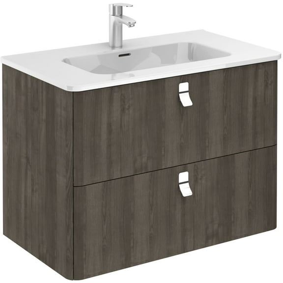 Ws Bath Collections Concert 80 SA Concert 32" Wall Mounted Single Basin Vanity Set - Wood