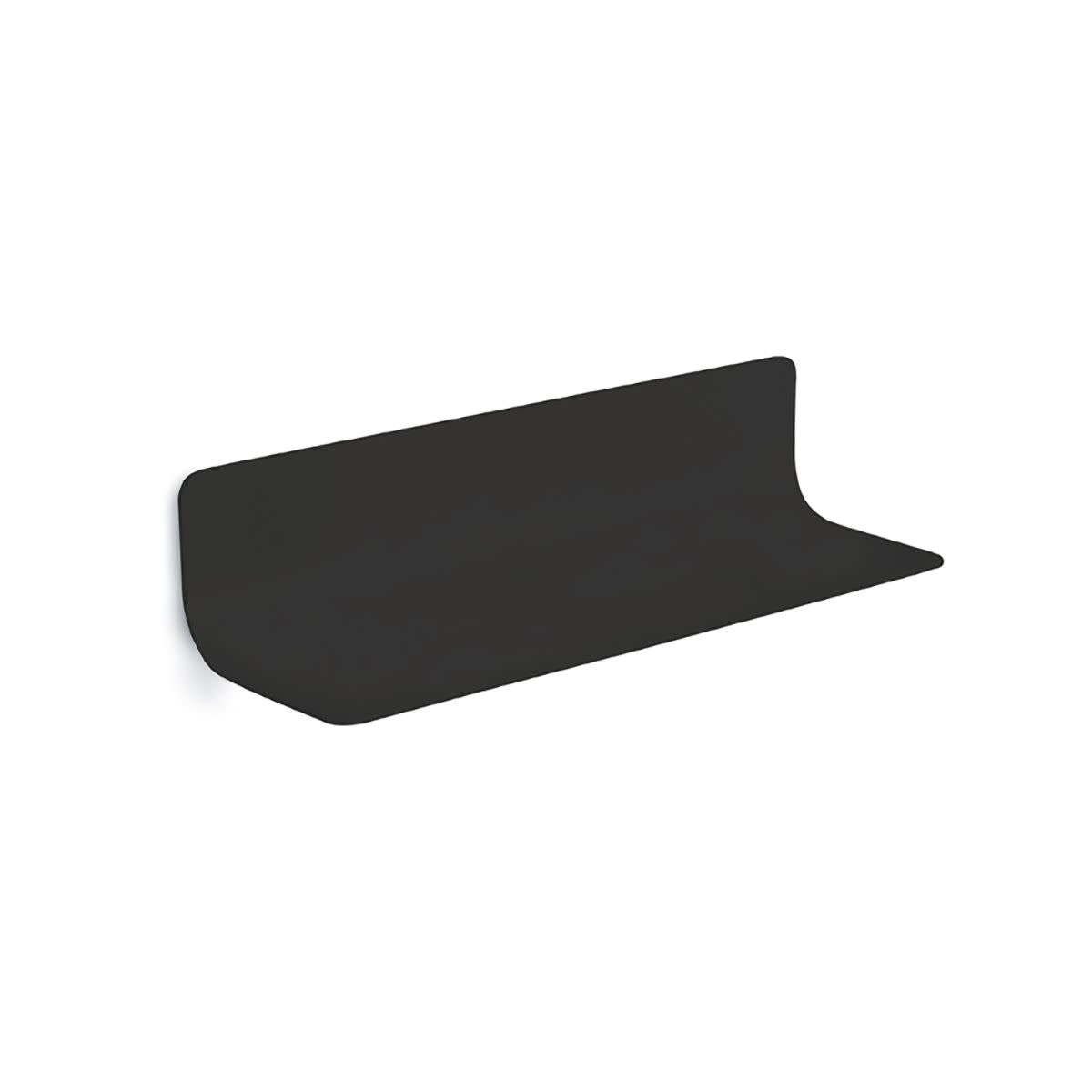 Matte Black Aluminum Wall Accent Shelf, 18.1'' Wide