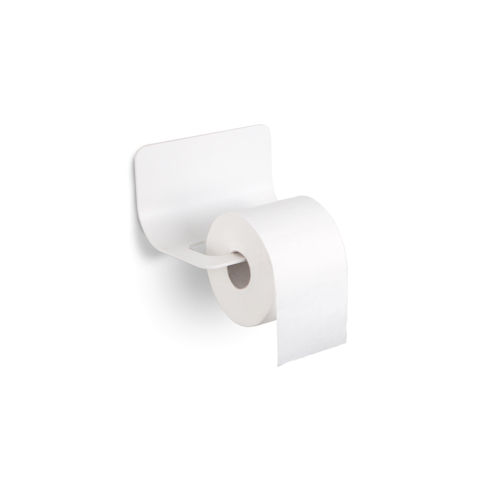 White Aluminum Modern Wall Mounted Toilet Paper Holder