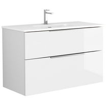 Ws Bath Collections Dalia C100 Dalia 40" Wall Mounted Single Basin Vanity Set - White